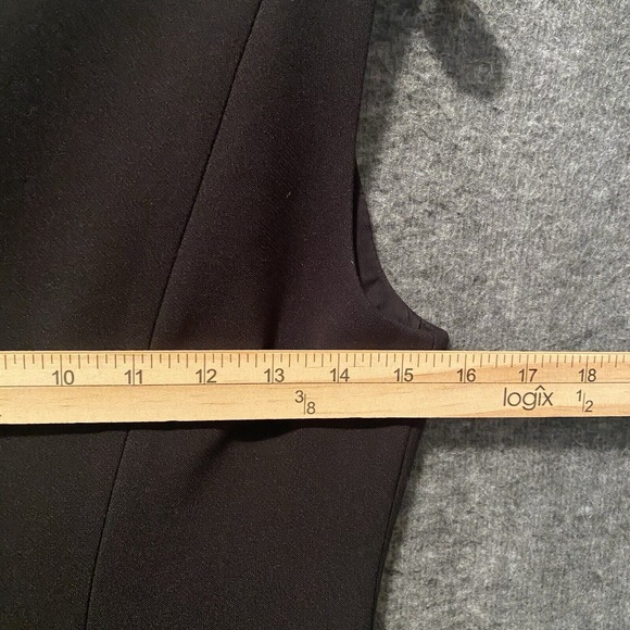 Kate Spade Dress Womens 2 Black Cocktail Sleeveless‎ Sheath Gold Zip Back Career - Picture 6 of 9